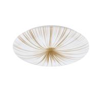Plafoniera Contemporanea Nieves 1 Acciaio Bianco 7 Luci Led Integrato 4,4W