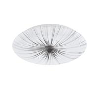 Plafoniera Contemporanea Nieves Acciaio Bianco Luce Led Integrato 19,5W