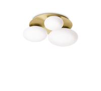 Plafoniera Contemporanea Ninfea Metallo Ottone 3 Luci Gx53 9W 3000K Luce Calda
