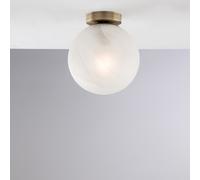 Plafoniera in ferro bronzato 1 luce con sfera dm.20 Olaf