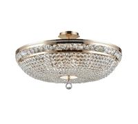 Plafoniera Contemporanea Ottilia Metallo Oro 12 Luci Diffusori Metallo