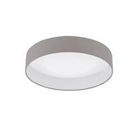Plafoniera Contemporanea Palomaro 1 Led Plastica Bianco Diffusore Tortora [EEK: A++]