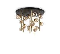 Plafoniera Contemporanea Perlage Metallo Nero 18 Luci G9 15W 3000K Ip20