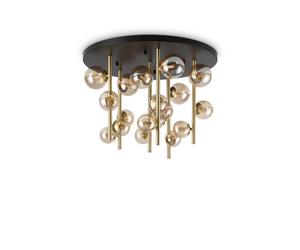 Plafoniera Contemporanea Perlage Metallo Nero 18 Luci G9 15W 3000K Ip20