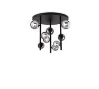 Plafoniera Contemporanea Perlage Metallo Nero 9 Luci G9 15W 3000K