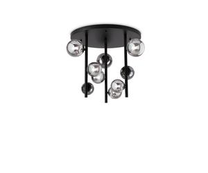 Plafoniera Contemporanea Perlage Metallo Nero 9 Luci G9 15W 3000K