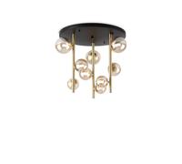 Plafoniera Contemporanea Perlage Metallo Nero 9 Luci G9 15W 3000K Ip20