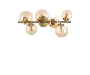 Plafoniera Contemporanea Perlage Metallo Ottone 6 Luci G9 15W 3000K Ip20