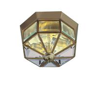 Searchlight Plafoniera Flush classica in ottone antico, ottagonale Searchlight