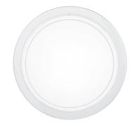Eglo La plafoniera Planet 1, lampada da parete a uno punto luce, plafoniera in acciaio, bianco, bianco satinato, E27