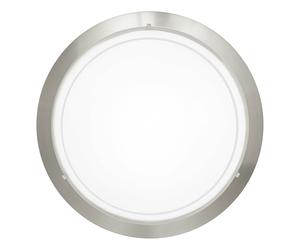 Plafoniera Contemporanea Planet 1 Acciaio Nichel Satinato 1 Luce E27