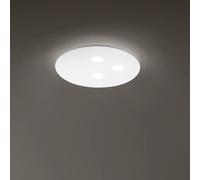 Plafoniera Random in alluminio colore bianco LED 27W + 21W 3840LM - 3000K - CRI ? 83 doppia emissione d.50cm