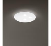 Plafoniera Random in alluminio colore bianco LED 27W + 21W 3840LM - 3000K - CRI ? 83 doppia emissione d.50cm