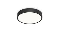 Plafoniera Contemporanea Ray Metallo Nero Led Integrato 26W 3000K Ip44