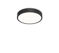 Plafoniera Contemporanea Ray Metallo Nero Led Integrato 26W 3000K Ip44