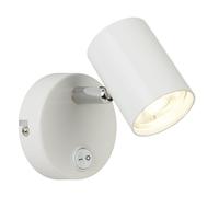 Plafoniera Contemporanea Rollo Acciaio Bianco Vetro Cromo Led 4W 3000K