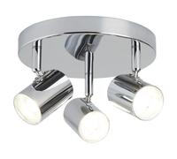 Searchlight Plafoniera Rollo Contemporanea in Acciaio Cromo con Vetro Trasparente LED 11,5W 3000K