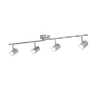 Plafoniera Contemporanea Rollo Acciaio Cromo Vetro Trasparente Led 16,1W 3000K [EEK: A++]