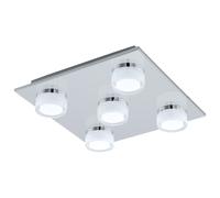Plafoniera Contemporanea Romendo 1 Acciaio Cromo 5 Luci Led Integrato 5,4W [EEK: A++]