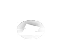 Plafoniera Contemporanea Round Metallo Bianco Vetro 2 Luci E27 D.40Cm