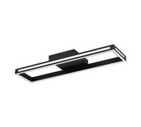 Plafoniera Contemporanea Salvilanas-Z Alluminio Nero Luce Led Integrato 21W