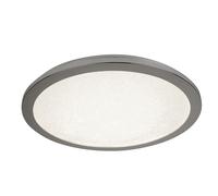 Plafoniera Contemporanea Scilly Policarbonato Cromo Bianco Led 17,5W 4000K