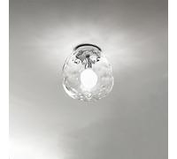 Plafoniera vetro trasparente e cromo lucido Skin 1 luce attacco E27 d.30cm