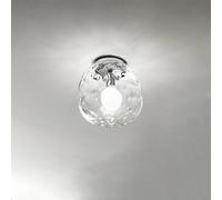 Perenz Plafoniera Skin D30 6467 - 1 luce vetro trasparente, finitura cromo, E27, Ø30 cm