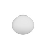 Plafoniera Contemporanea Soft Metallo Cromo Vetro Acidato Opaco 1 Luce E27 28Cm