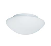 Plafoniera Contemporanea Tokio Acciaio Bianco Vetro 1 Luce E27