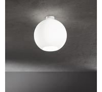 Plafoniera Contemporanea Ufo Vetro Bianco 1 Luce E27 Ip20