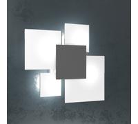 Plafoniera Contemporanea Upgrade Met. Antracite E Vetro 4 Luci E27 46Cm [EEK: A++]