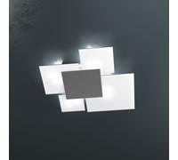 Plafoniera Contemporanea Upgrade Met. Antracite E Vetro 4 Luci E27 71Cm [EEK: A++]