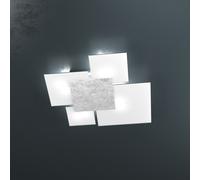 UPGRADE-70 APPLIQUE-PLAFONIERA 4 LUCI FOGLIA ARGENTO 1148-70-FA