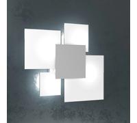 Plafoniera Contemporanea Upgrade Metallo Grigio E Vetro 4 Luci E27 46Cm