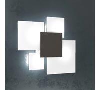 UPGRADE 45 APPLIQUE PLAFONIERA 4 LUCI ATTACCO E27 IN VETRO E METALLO MARRONE