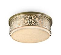 Plafoniera Contemporanea Venera Metallo Ottone 5 Luci Diffusore In Pvc