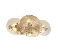 Plafoniera Contemporanea Wagon Wheel Acciaio Adjustable Vetro 6 Luci G9