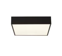 Plafoniera Contemporanea Zeus Alluminio Nero Policarbonato Bianco Led 16W 3000K