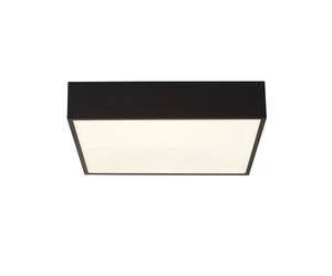 Plafoniera Contemporanea Zeus Alluminio Nero Policarbonato Bianco Led 16W 3000K
