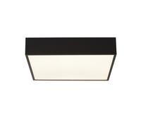 Plafoniera Contemporanea Zeus Alluminio Nero Policarbonato Bianco Led 16W 3000K