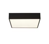Plafoniera Contemporanea Zeus Alluminio Nero Policarbonato Bianco Led 16W 3000K