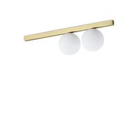 Plafoniera Contemporaneo Binomio Metallo Ottone 2 Luci G9 4W 3000K Ip20