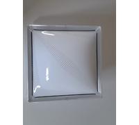 Plafoniera controsoffitto moderna vintage leggera in plastica 4 LUCI quadrata 50