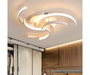 Plafoniera Creativa A Forma Speciale LED Lampadario Bianco Stile Semplice Lampada Pendente Lampada da Soffitto Lampada da Soffitto Apparecchio di Illuminazione A So, 3 Lighting, 40CM/15.9"