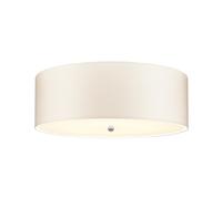 Plafoniera Crema Cromo Tondo Ø76cm Blendarm 7x E27 Tessuto Deckenleuchte Interno