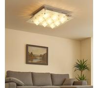 Plafoniera Cristallo LED Luci Soggiorno Cromo Kristallleuchte