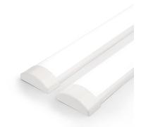 Plafoniera Da Esterno 1.2 M, 36 W 6500 K Barra LED, Alloggiamento Integrato A Prova Di Polvere, Flessibile A Soffitto Lineare A Soffitto, Senza Spina, Senza Bisogno Di Terra, Confezione Da 2.