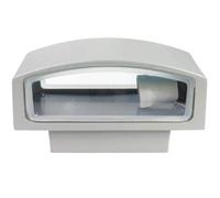Plafoniera Da Esterno Applique Doppia Luce Acciaio Vetro E27 Lampada Led |Grigio
