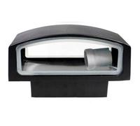 Plafoniera Da Esterno Applique Doppia Luce Acciaio Vetro E27 Lampada Led | Nero